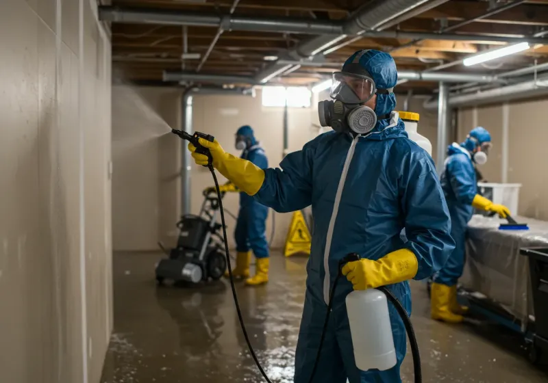 Basement Sanitization and Antimicrobial Treatment process in Meadowdale, WA