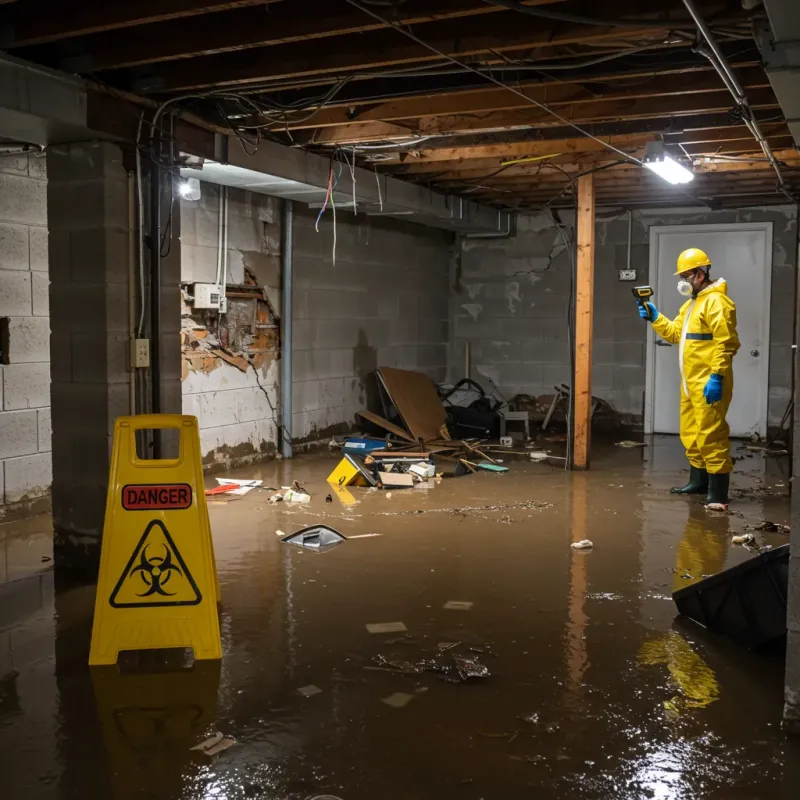 Flooded Basement Electrical Hazard in Meadowdale, WA Property